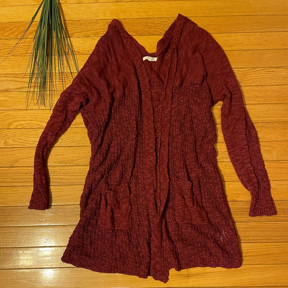Maroon light weight cardigan size Medium